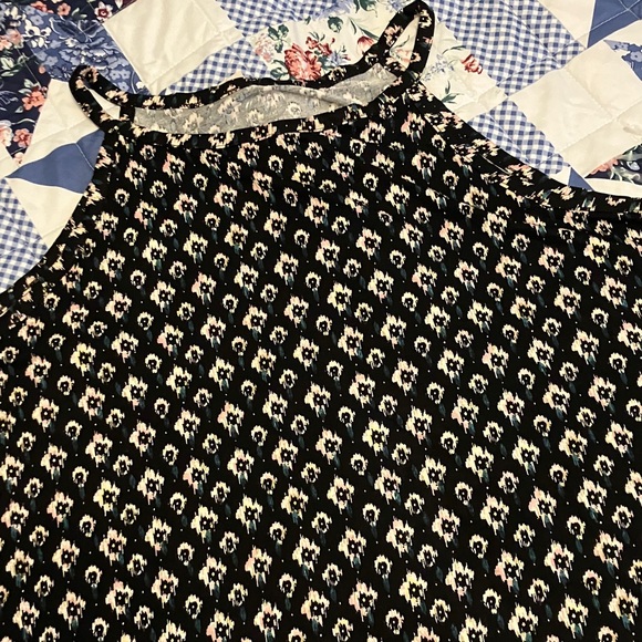 Maurices Tops - Maurices Black and Cream Patterned Tank Top